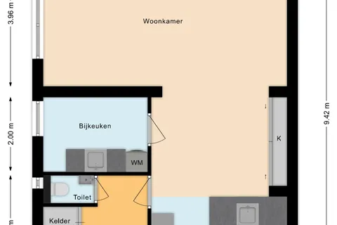 Plattegrond 1 van Burgemeester Molstraat 14