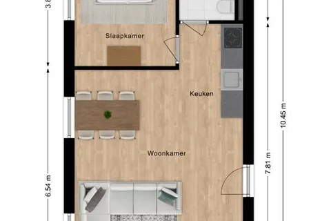 Plattegrond 1 van Wilhelminastraat 10y