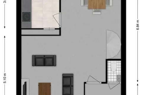 Plattegrond 1 van Johann Straussstraat 18