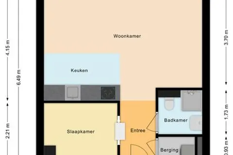 Plattegrond 1 van Mr. van Coothstraat 55-18