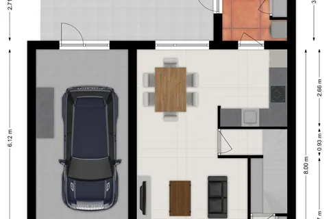 Plattegrond 1 van A. van der Kolkstraat 27