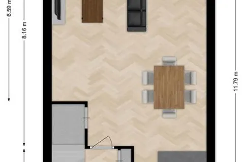 Plattegrond 1 van Zevenaarstraat 12