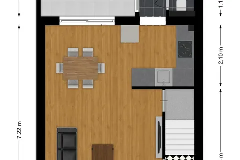 Plattegrond 1 van Grotestraat 354