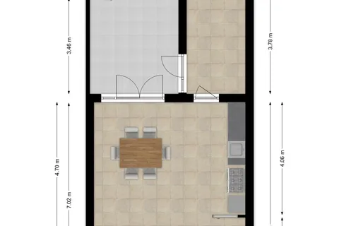 Plattegrond 1 van Paganinistraat 14