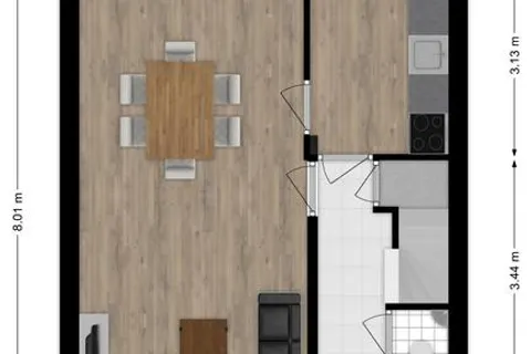 Plattegrond 1 van Bellinistraat 247