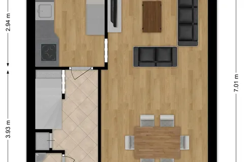 Plattegrond 1 van Havendries 22