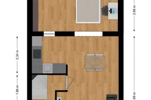 Plattegrond 1 van Delfgauwstraat 22