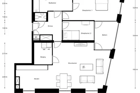 Plattegrond 1 van Piusplein 28-02