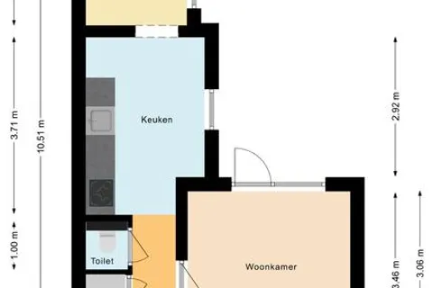 Plattegrond 1 van Telegraafstraat 21-02