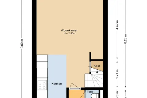 Plattegrond 1 van Graaf Hendrik III plein 17A