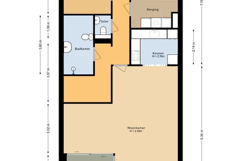 Plattegrond 1 van Coulissen 65