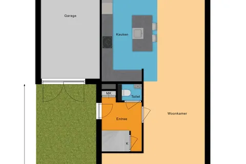 Plattegrond 1 van Molenvaartje 21