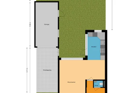 Plattegrond 1 van Papaverstraat 6