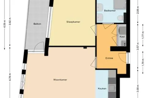Plattegrond 1 van Telegraafstraat 29-04