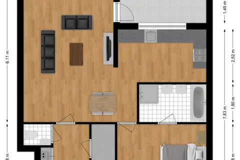 Plattegrond 1 van Girostraat 18