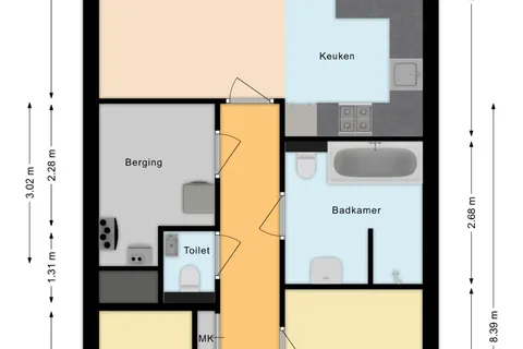 Plattegrond 1 van Mgr. Horsthuisstraat 9