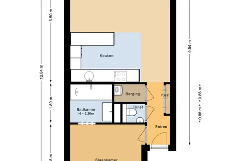 Plattegrond 1 van Middellaan 296