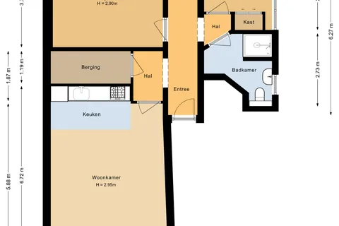 Plattegrond 1 van Boschstraat 49
