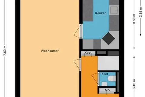 Plattegrond 1 van Noorderlaan 103