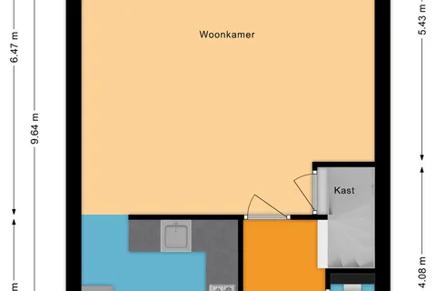 Plattegrond 1 van Oudstraat 8