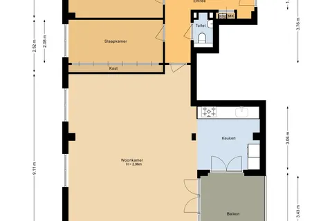 Plattegrond 1 van Wijngaardhof 20