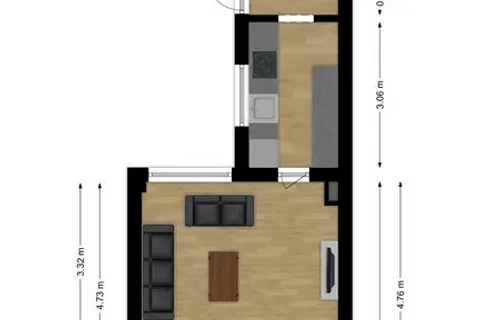 Plattegrond 1 van Pretoriastraat 13