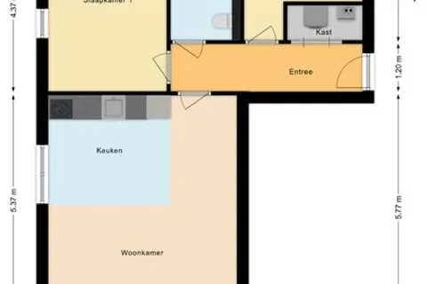 Plattegrond 1 van Telegraafstraat 29-05