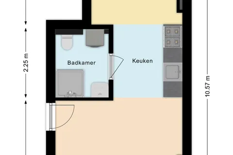 Plattegrond 1 van Telegraafstraat 21-01