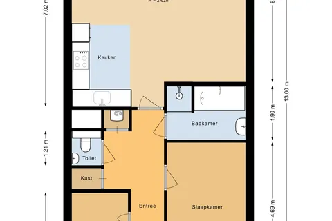 Plattegrond 1 van Meerten Verhoffstraat 10B2