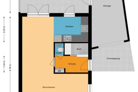 Plattegrond 1 van Marnix Gijsenstraat 7