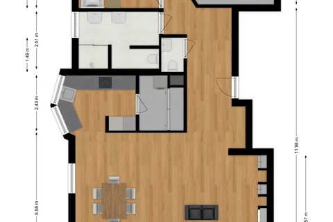 Plattegrond 1 van Tilburgseweg 193-05