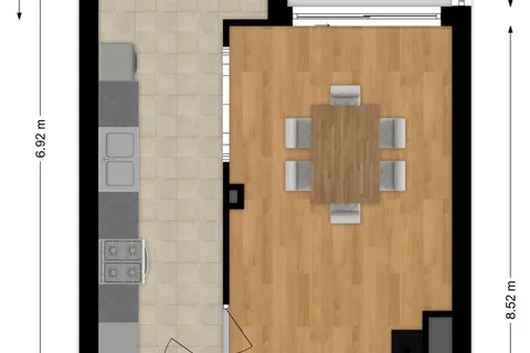 Plattegrond 1 van Christiaan Huygensstraat 50