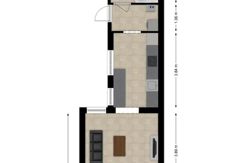Plattegrond 1 van Dorpsstraat 34
