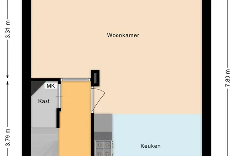 Plattegrond 1 van Elandsgang 4
