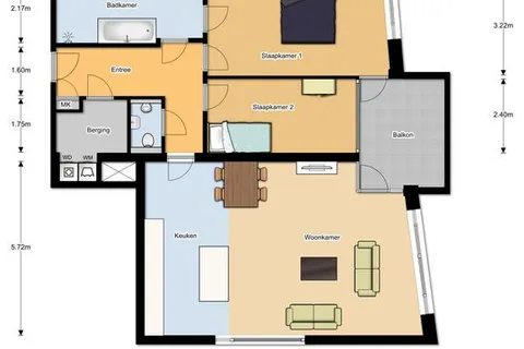 Plattegrond 1 van Piusplein 28-61