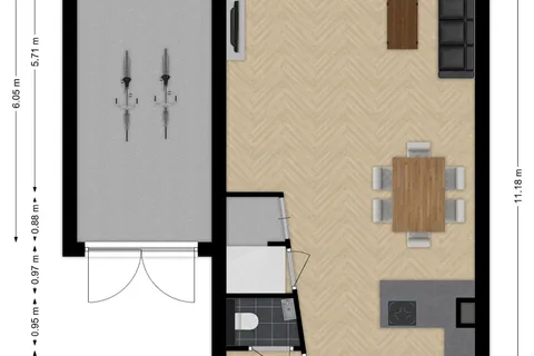 Plattegrond 1 van Elstpad 22