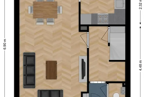Plattegrond 1 van Mahlerstraat 25