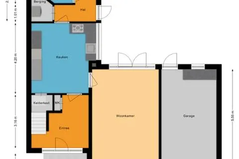 Plattegrond 1 van Kardinaal van Rossumstraat 93