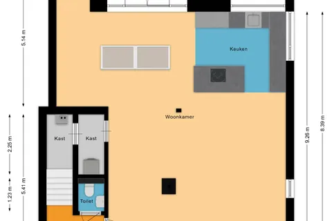 Plattegrond 1 van Min. Aalberselaan 2