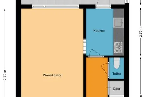 Plattegrond 1 van Leliestraat 20