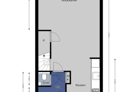 Plattegrond 1 van Volmolenplein 6A