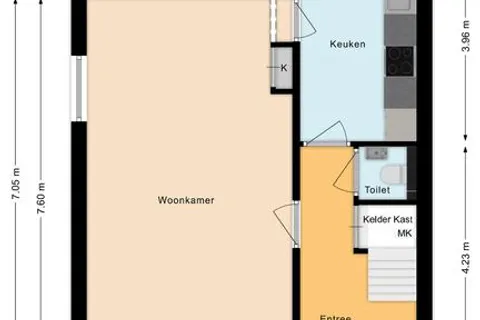 Plattegrond 1 van Jan van Eyckgracht 191