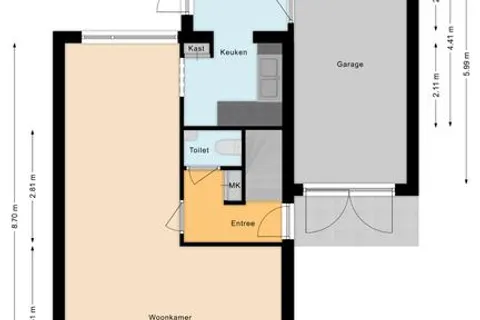 Plattegrond 1 van Garonnelaan 12