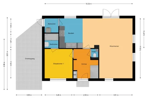 Plattegrond 1 van Crispijnhof 14
