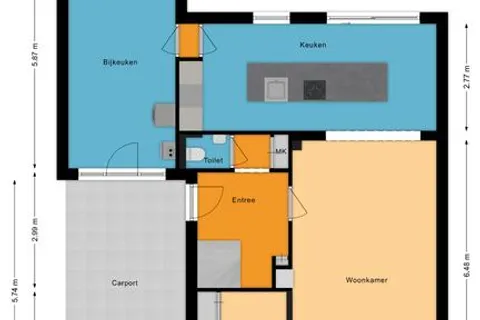 Plattegrond 1 van Gladioolstraat 17