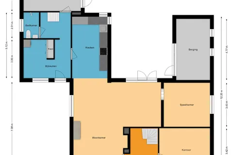 Plattegrond 1 van Kerkstraat 52A