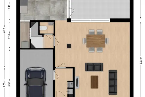 Plattegrond 1 van Maasbommelstraat 36