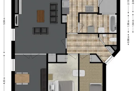 Plattegrond 1 van Pieter Brinkmanstraat 13