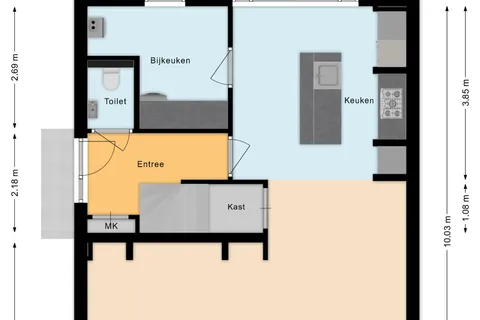 Plattegrond 1 van Sluisstraat 74
