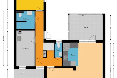 Plattegrond 1 van Min. Loeffstraat 8